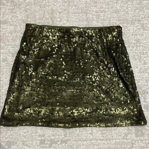 ASOS Olive Sequin Mini Skirt